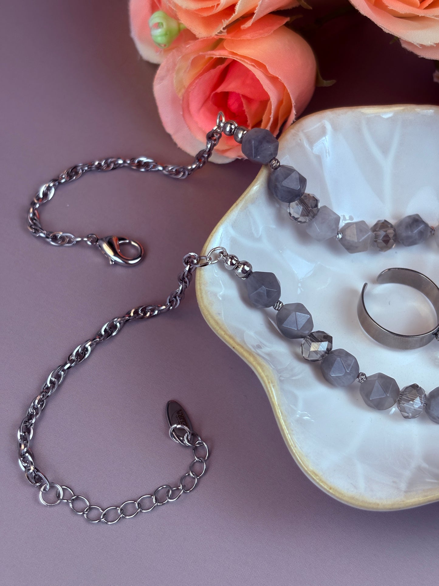 Amara Set – Quartz & Crystal Necklace and Ring