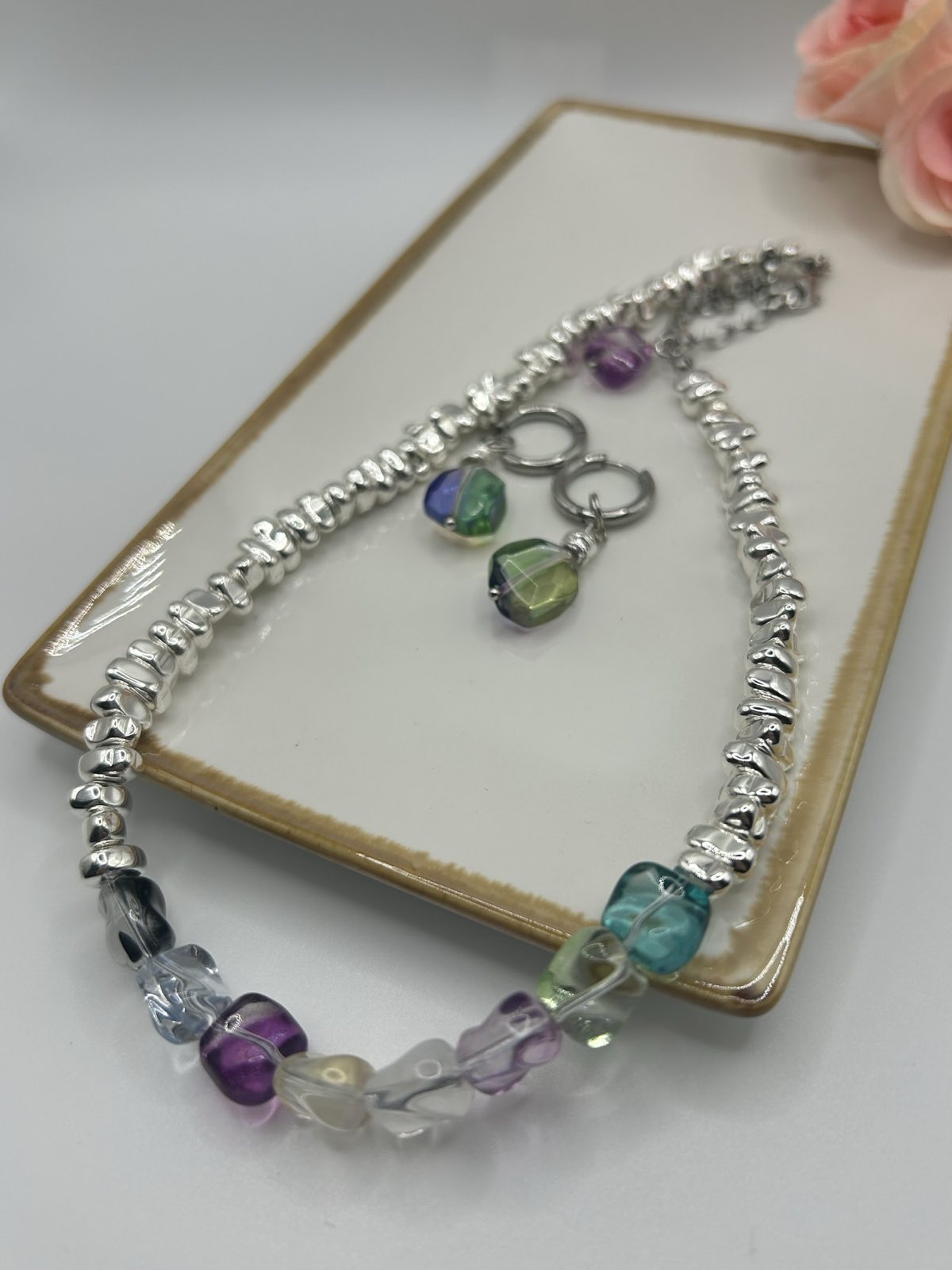 Conjunto Astra - Joyería de hematita y cristal