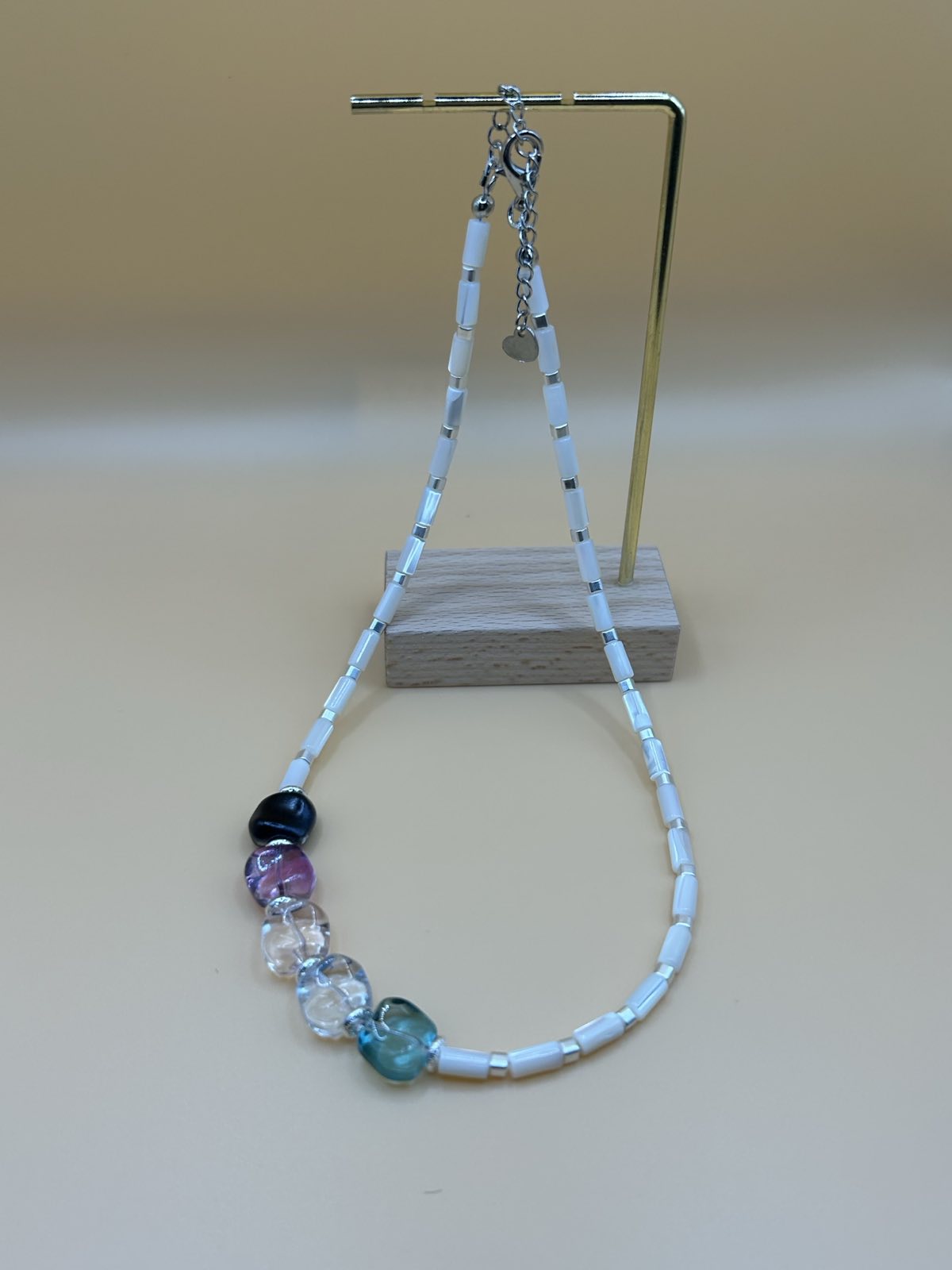 Comet Necklace – Crystal & Mother of Pearl Necklace
