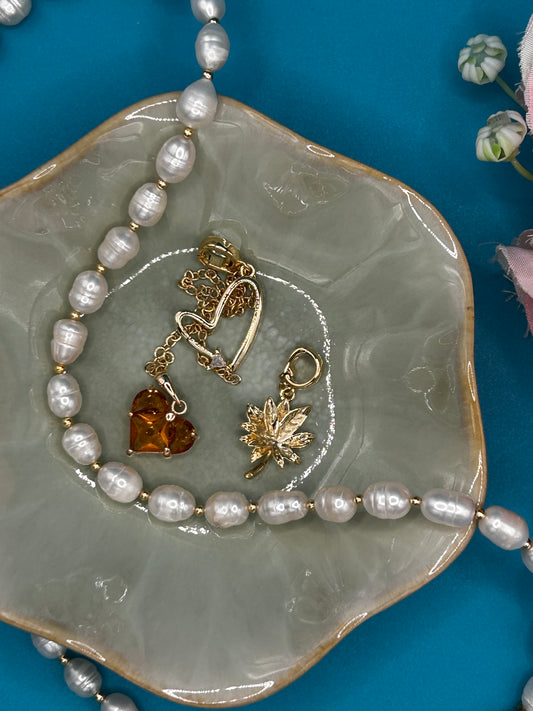 Pearls Set – Modern Pearl Necklace with Interchangeable Pendants