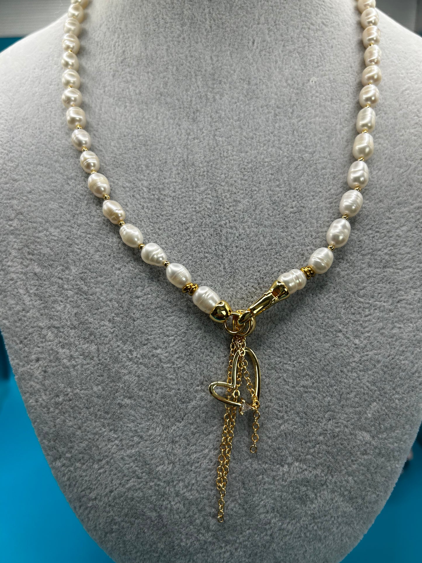 Conjunto de Perlas – Collar de Perlas Moderno con Colgantes Intercambiables