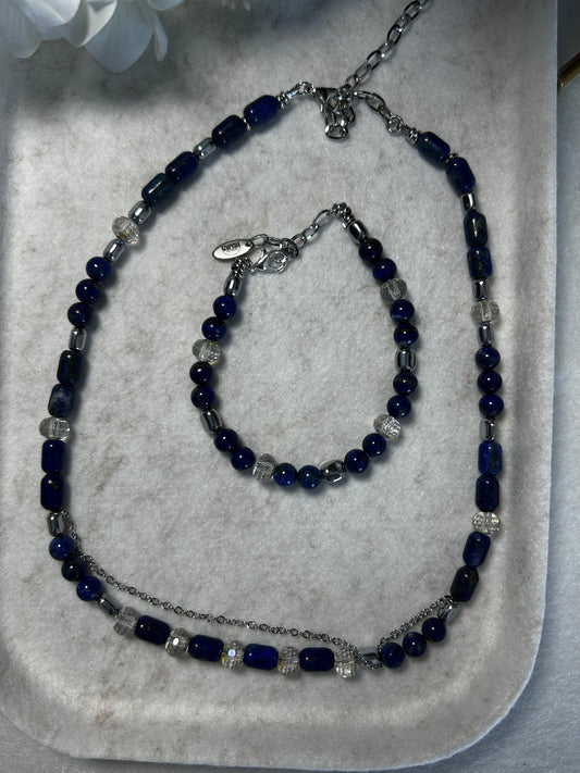 Oceana Set – Lapis Lazuli Necklace & Bracelet