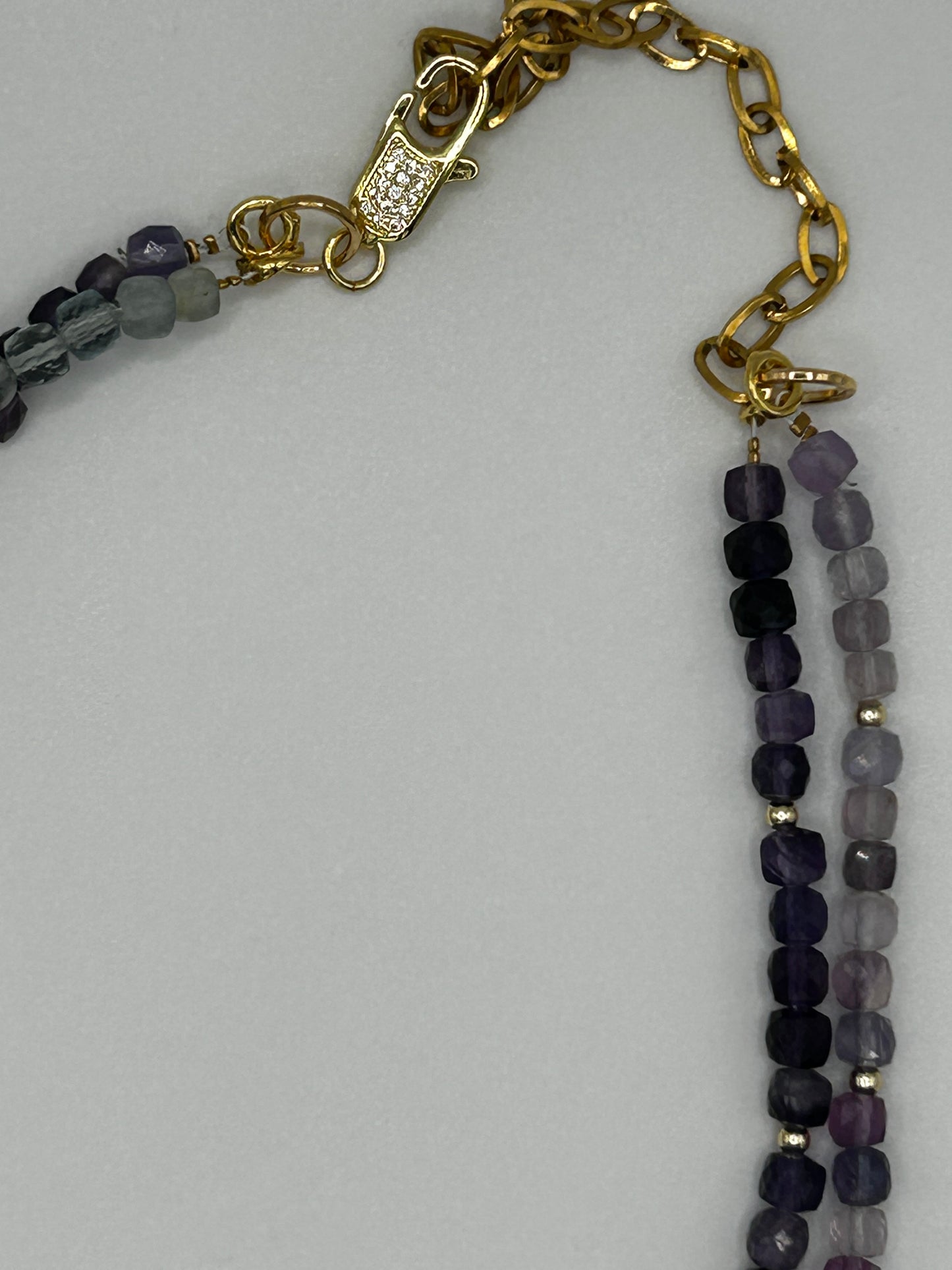 Nox Necklace – Fluorite & Stainless Steel