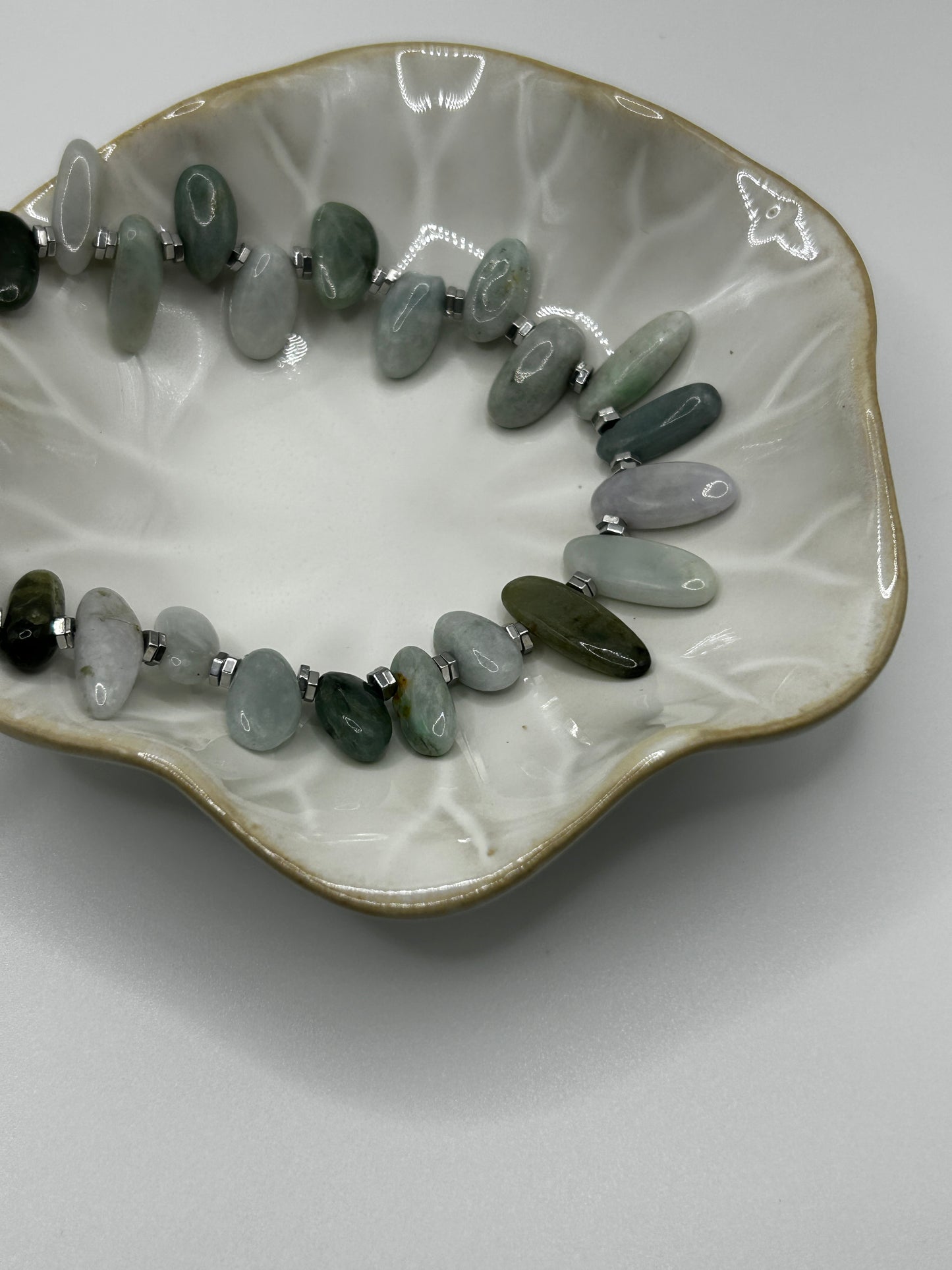 Maris Moss Necklace – Australian Jade & Silver-Plated Steel