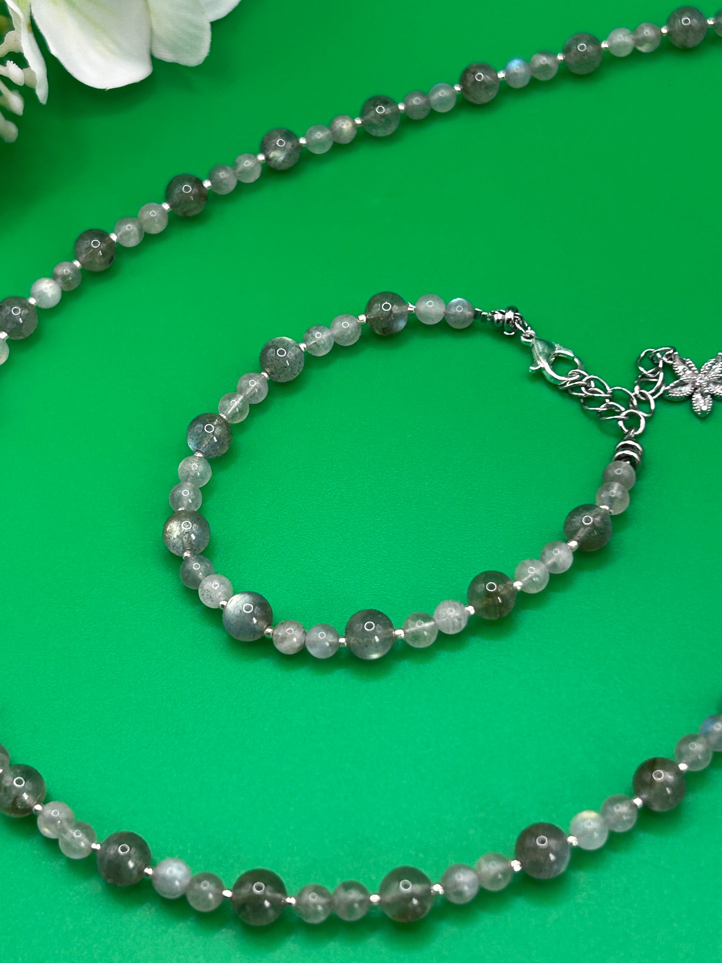 Ivy Set – Labradorite Necklace & Bracelet