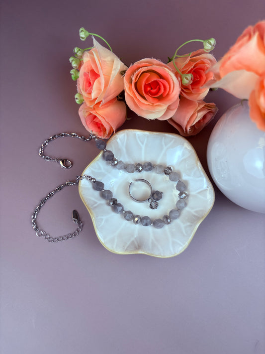 Amara Set – Quartz & Crystal Necklace and Ring