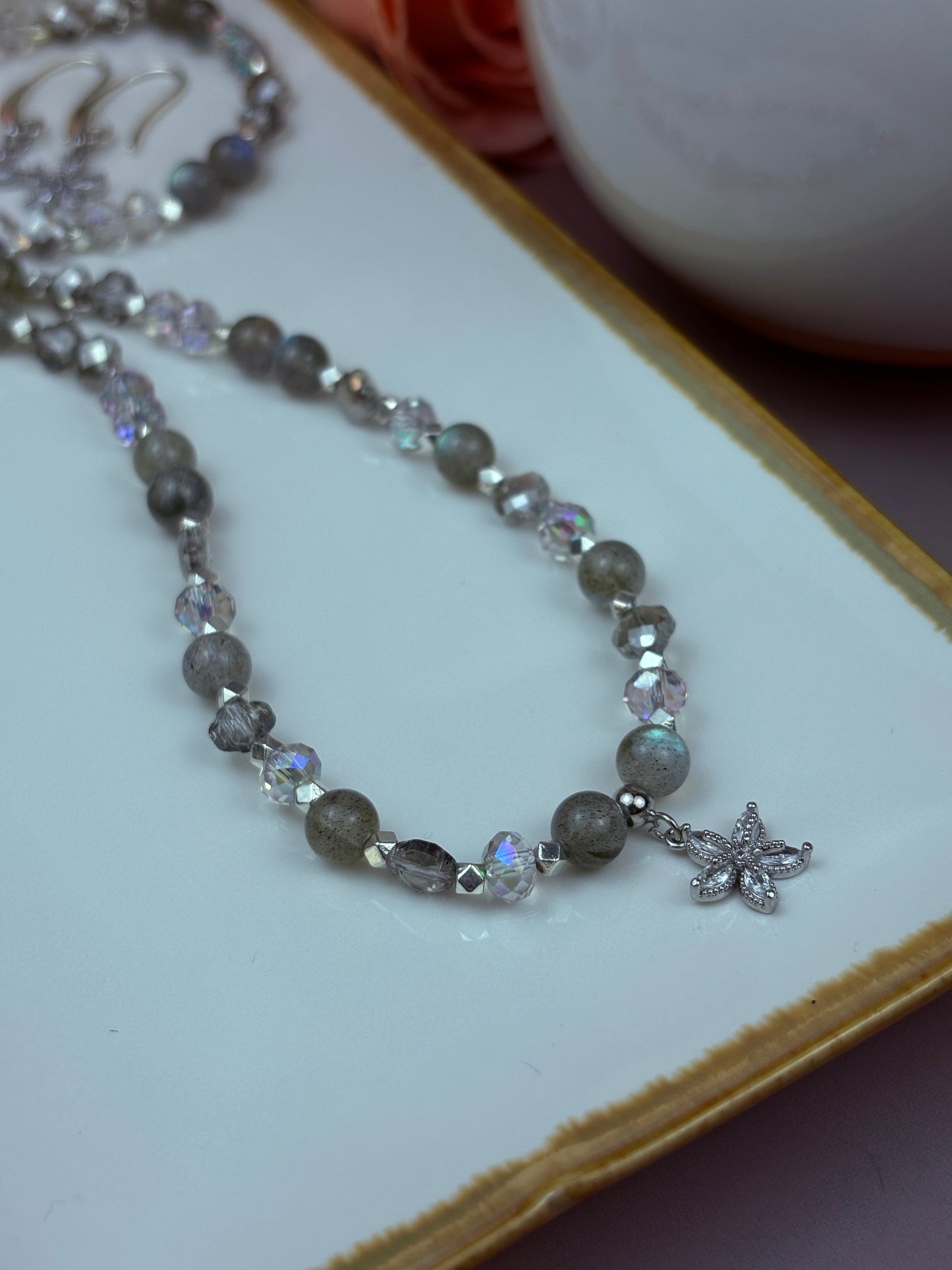 Flora Set – Labradorite & Crystal Jewelry Trio