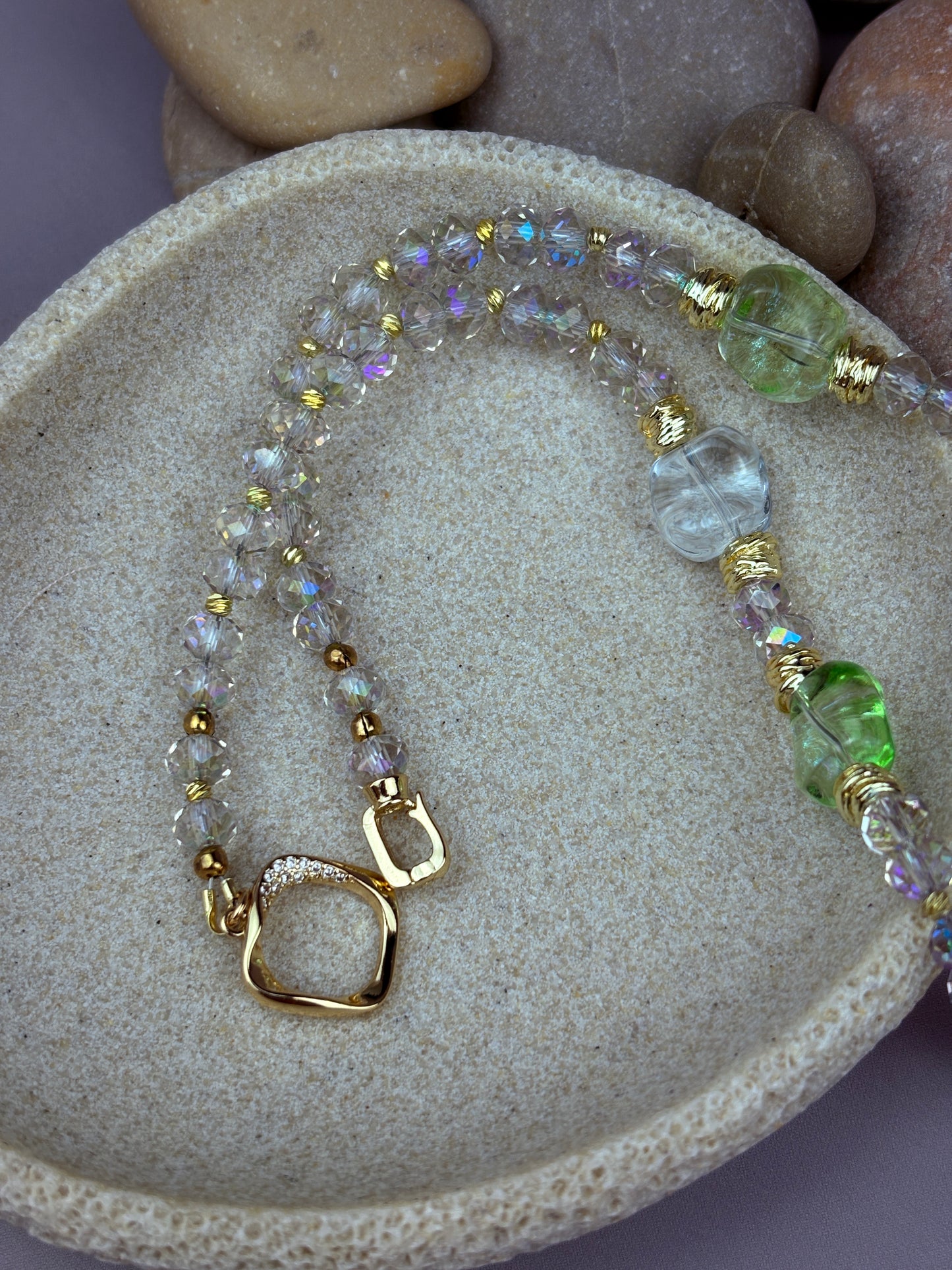 Earth necklace – Crystal Clarity, Grounded Elegance