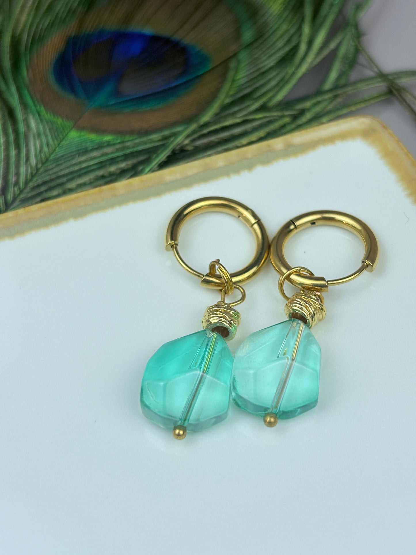 Astra set - 14k Gold-plated Hematite & Crystal Jewelry