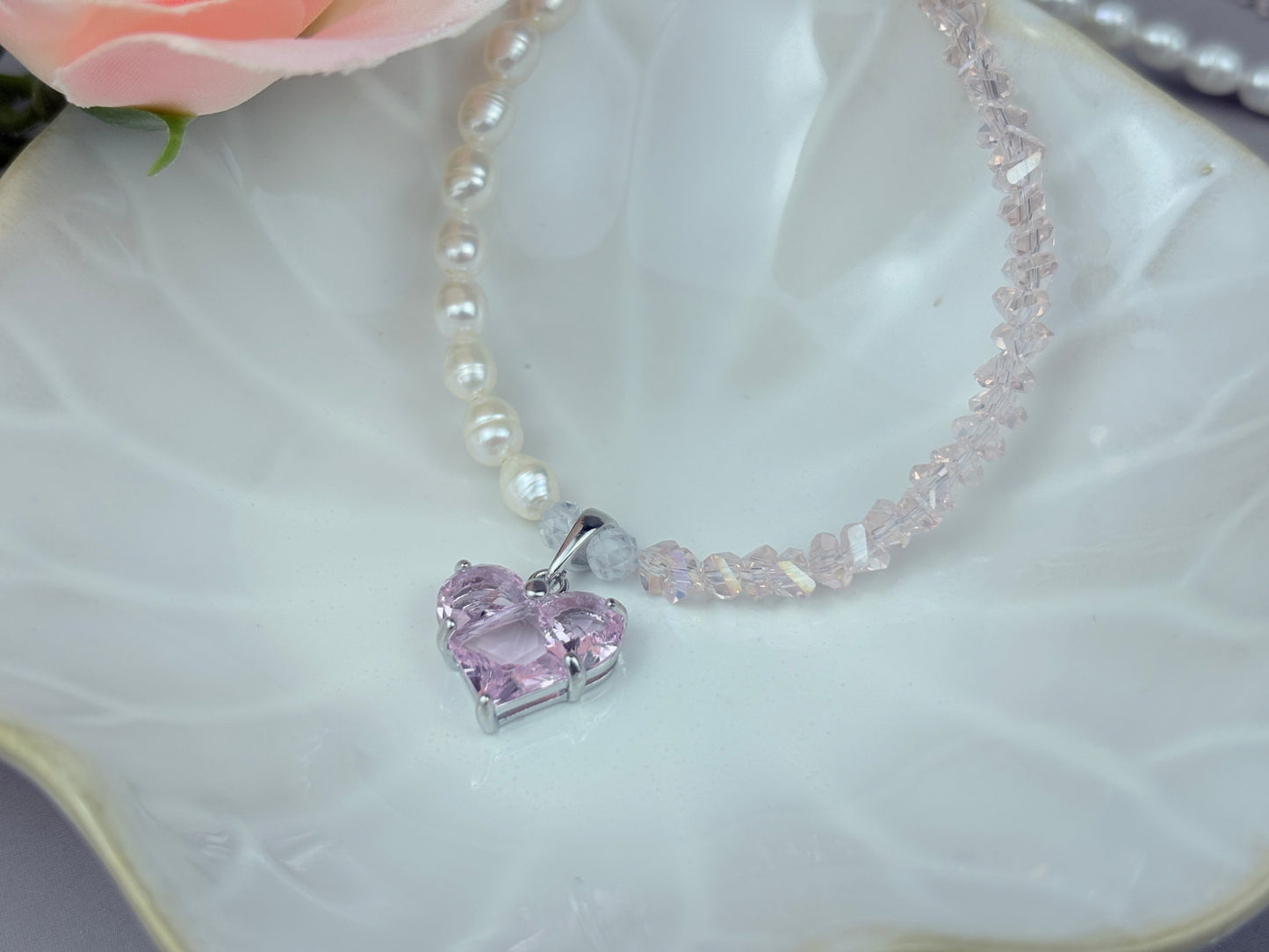Purple Love Set – Freshwater Pearls & Crystal Jewelry