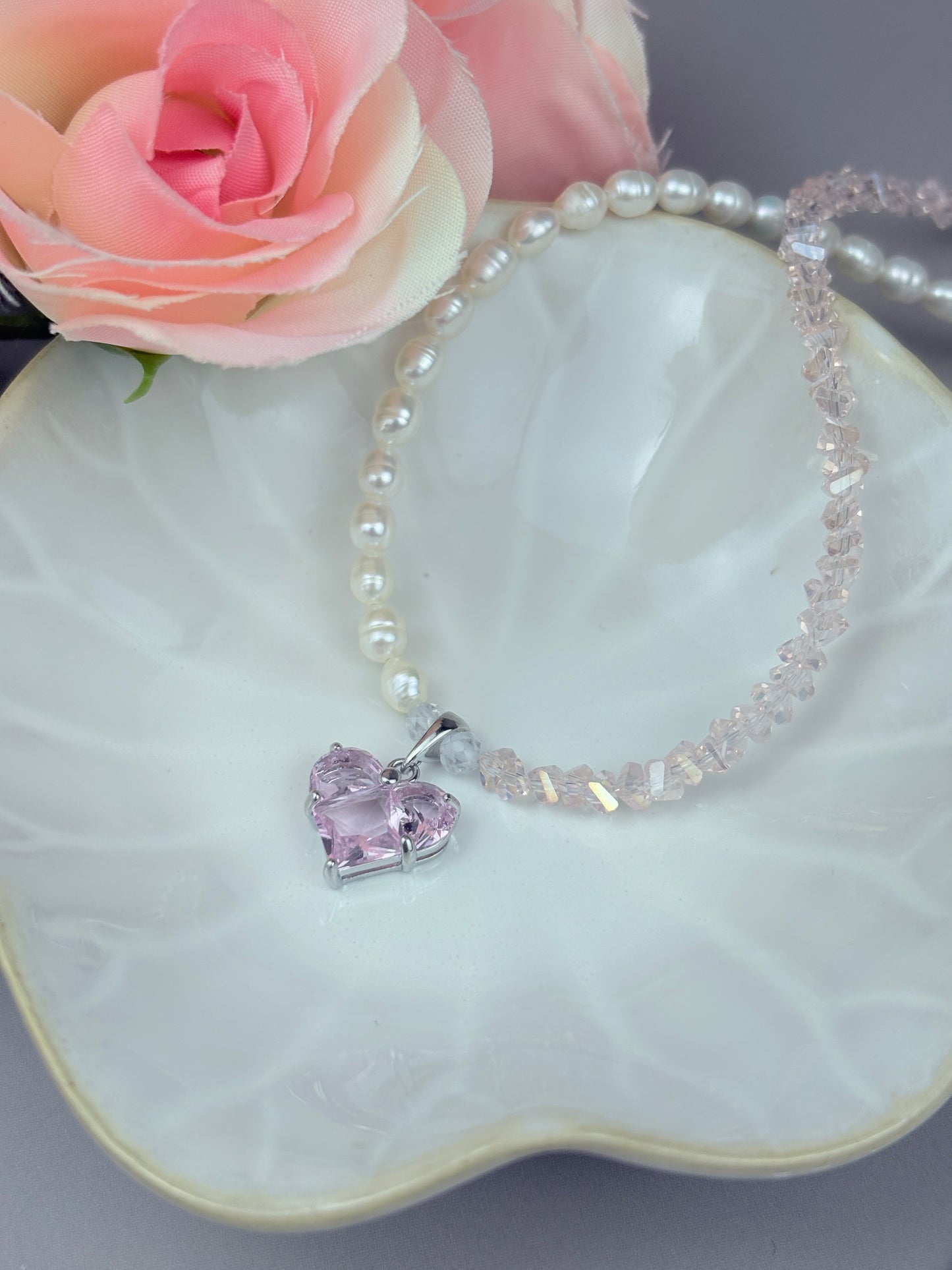 Purple Love Set – Freshwater Pearls & Crystal Jewelry