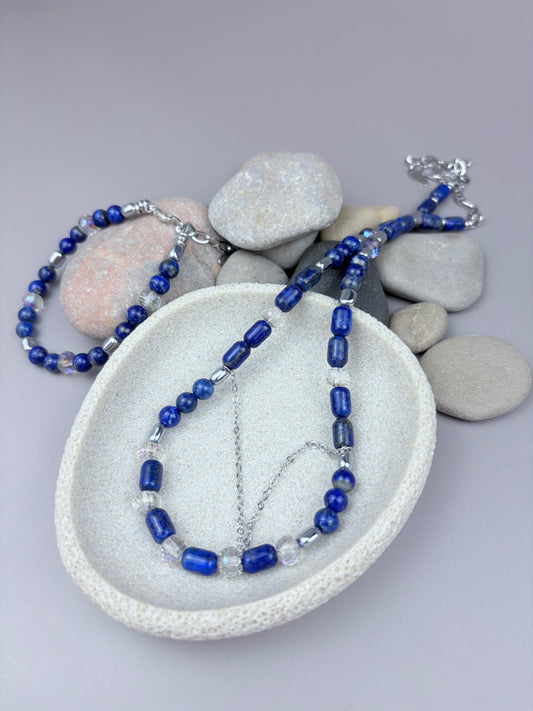 Oceana Set – Lapis Lazuli Necklace & Bracelet
